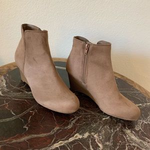 Wedge Ankle Booties - Suede